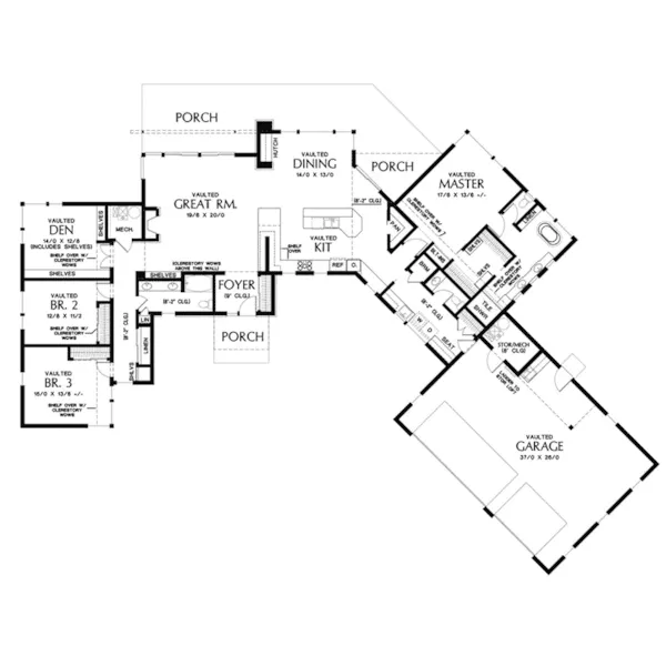 Luxury House Plan First Floor - Max Modern Luxury Home 011S-0208 - Shop House Plans and More