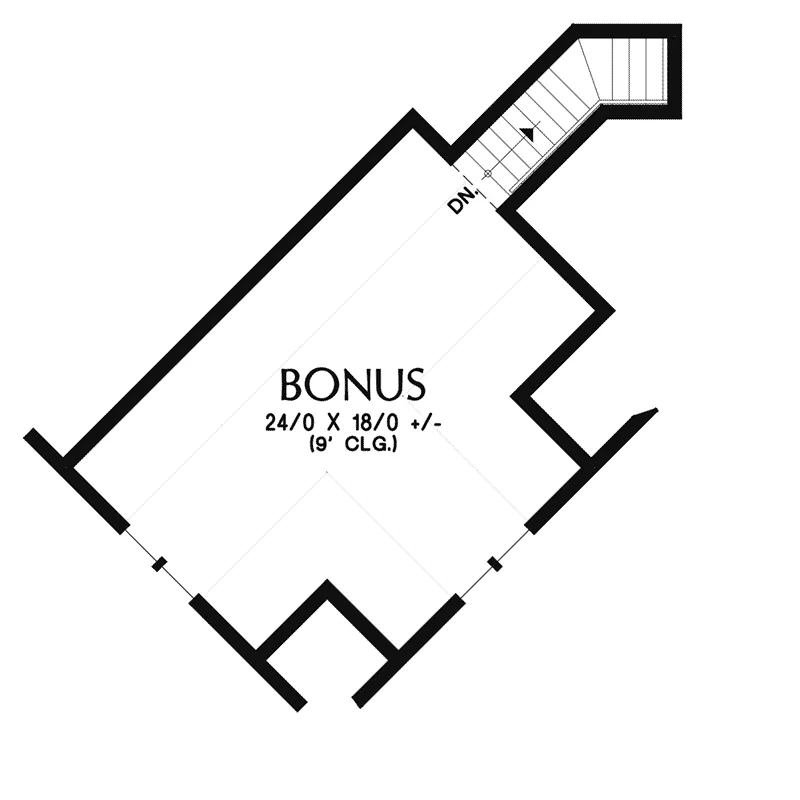 European House Plan Bonus Room - Vineyard Hill Craftsman Home 011S-0215 - Shop House Plans and More