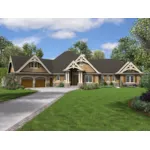 European House Plan Front of House 011S-0215