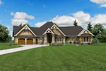 Country House Plan Front Photo 09 - Vineyard Hill Craftsman Home 011S-0215 - Shop House Plans and More