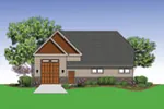Craftsman House Plan Rear Photo 01 -  012D-6008 | House Plans and More