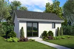 Building Plans Front of Home - Moorpark Modern Studio 012D-7507 | House Plans and More