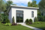 Contemporary House Plan Front of Home - Morrow Modern Studio 012D-7508 | House Plans and More