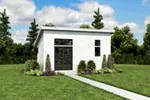Contemporary House Plan Front Photo 07 - Morrow Modern Studio 012D-7508 | House Plans and More