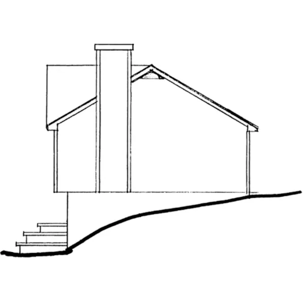 Country House Plan Right Elevation - Woodland Park Split-Level Home 013D-0005 - Shop House Plans and More