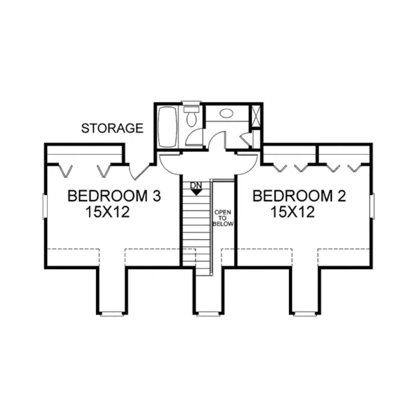 Traditional House Plan Second Floor - Hamlin Park Country Home 013D-0011 - Search House Plans and More