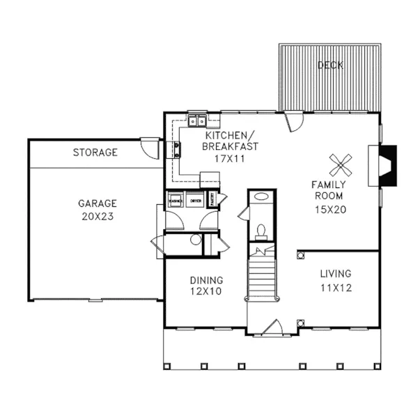 Greek Revival House Plan First Floor - Thomaston Traditional Home 013D-0018 - Shop House Plans and More