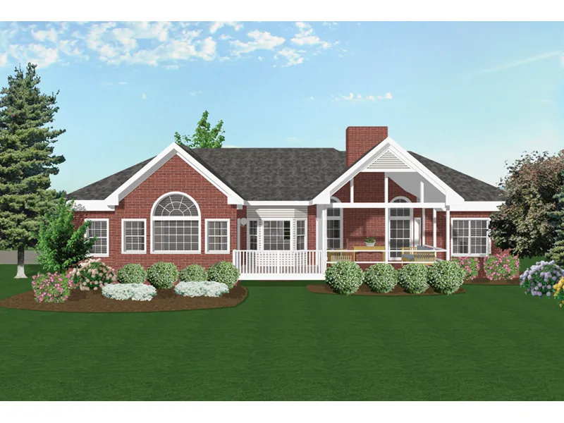Craftsman House Plan Rear Photo 01 - Barnesville Traditional Home 013D-0019 - Search House Plans and More