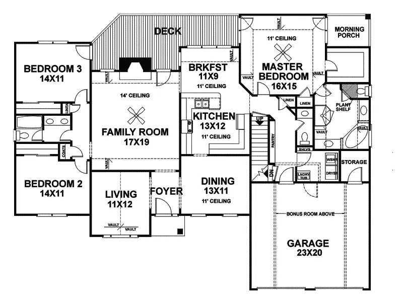 Country House Plan First Floor - Cordele Luxury Ranch Home 013D-0024 - Search House Plans and More