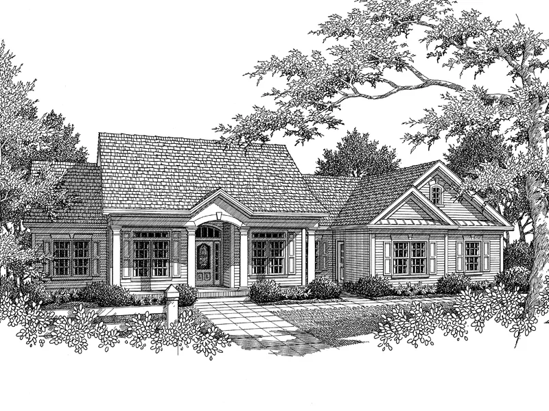 Craftsman House Plan Front Image of House - Fruitland Ranch Home 013D-0025 - Search House Plans and More
