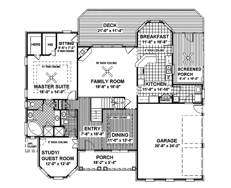 Southern House Plan First Floor - Pelham Park Victorian Home 013D-0031 - Shop House Plans and More