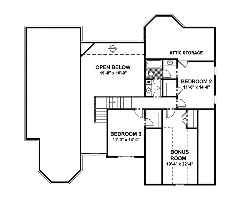 Victorian House Plan Second Floor - Pelham Park Victorian Home 013D-0031 - Shop House Plans and More