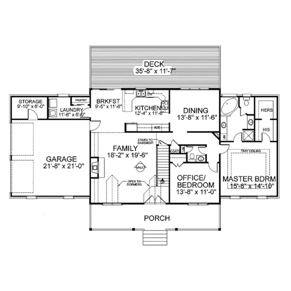 Country House Plan First Floor - Cuthbert Lowcountry Home 013D-0033 - Search House Plans and More