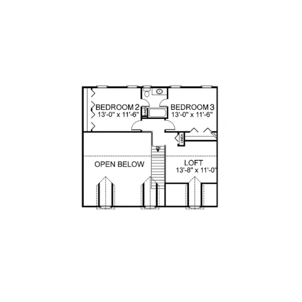 Country House Plan Second Floor - Cuthbert Lowcountry Home 013D-0033 - Search House Plans and More