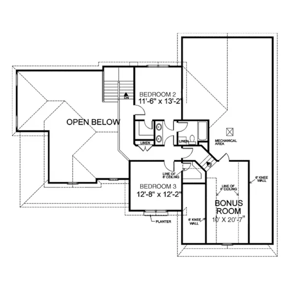 Craftsman House Plan Second Floor - Bradley Farm Country Home 013D-0035 - Search House Plans and More