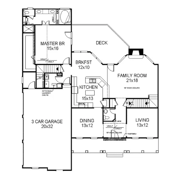 Country House Plan First Floor - Juliette Traditional Home 013D-0036 - Search House Plans and More