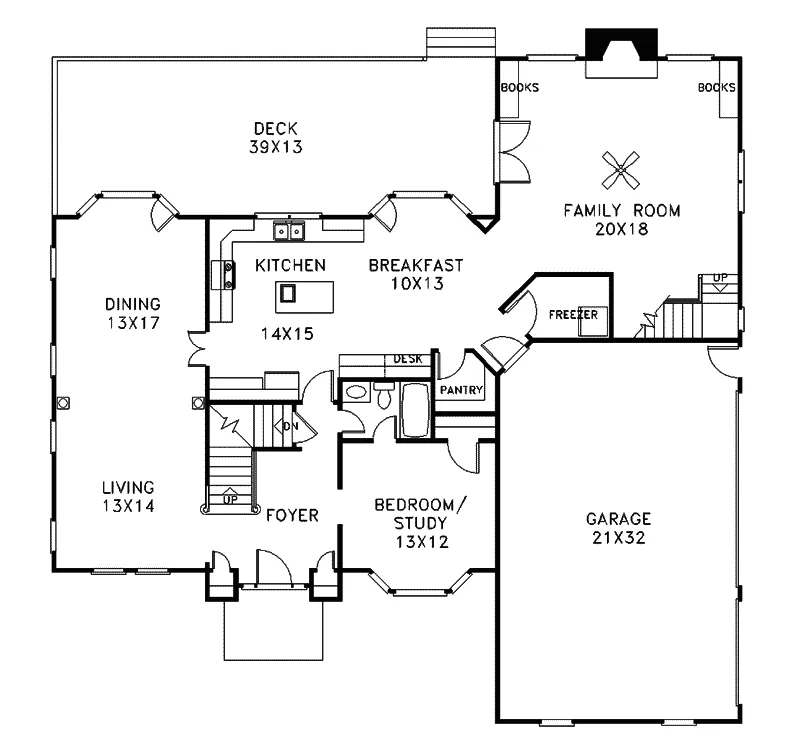 Country French House Plan First Floor - Jewell Traditional Home 013D-0041 - Search House Plans and More