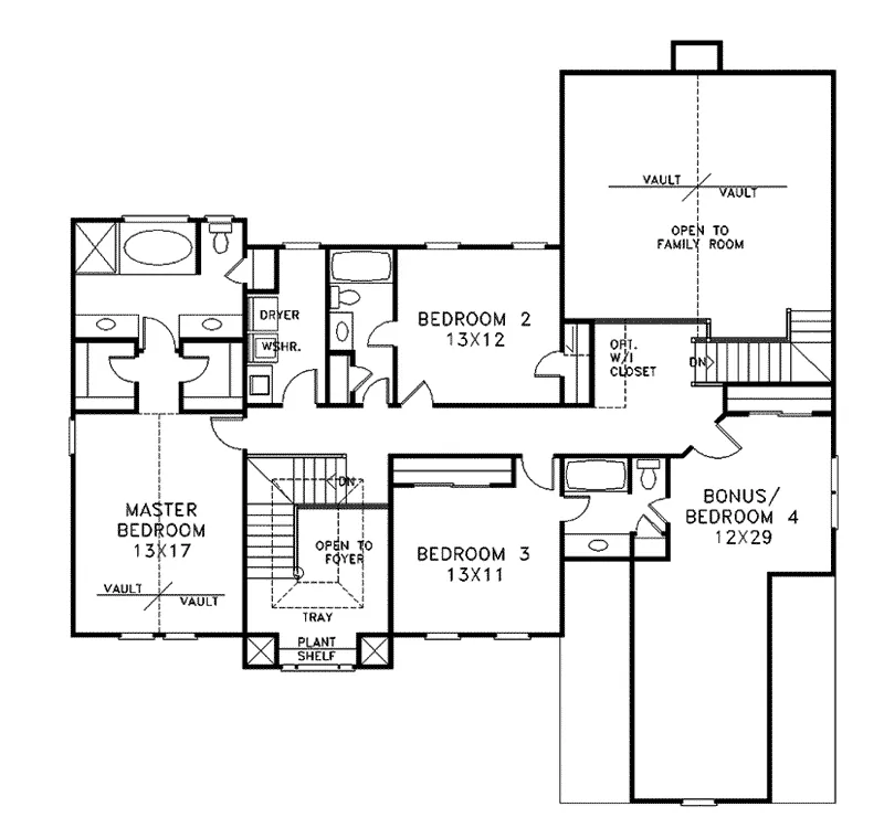 European House Plan Second Floor - Jewell Traditional Home 013D-0041 - Search House Plans and More