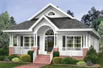 Quaint Cottage Home With Gables And Covered Porch