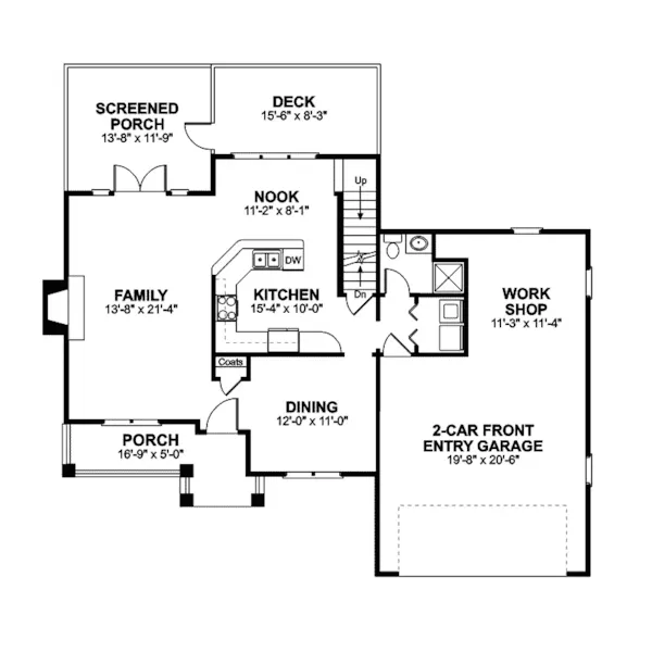 Colonial House Plan First Floor - Harrison Glen Colonial Home 013D-0045 - Search House Plans and More