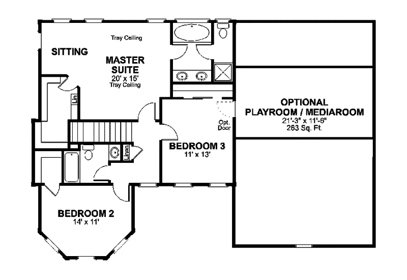 Southern House Plan Second Floor - Hansen Southern Country Home 013D-0047 - Search House Plans and More
