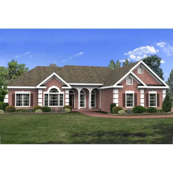 Corner Quoins And Covered Porch Add Curb Appeal To The Front Of This Home