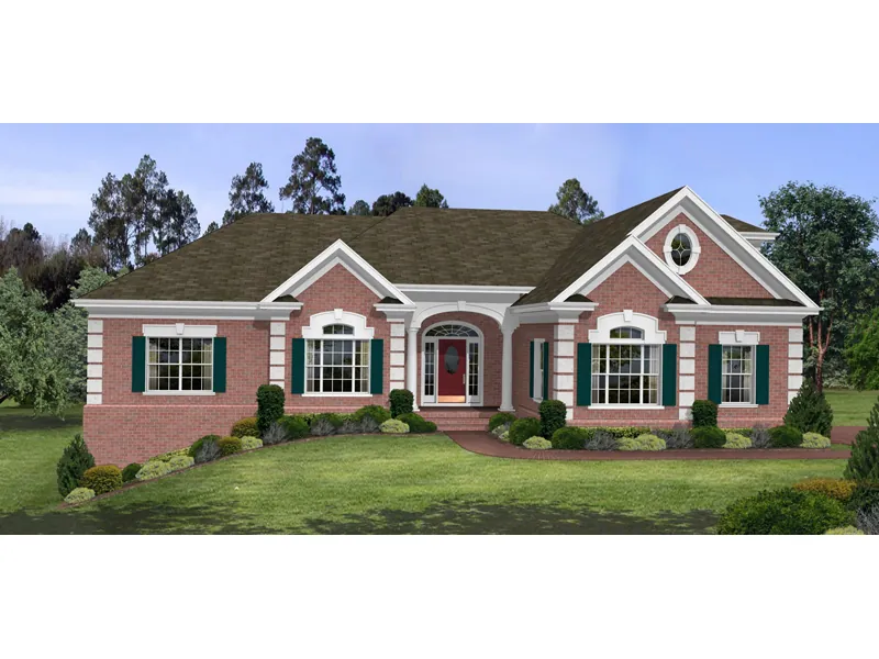 Ranch House Plan Front Image - Selkirk Country French Home 013D-0053 - Shop House Plans and More