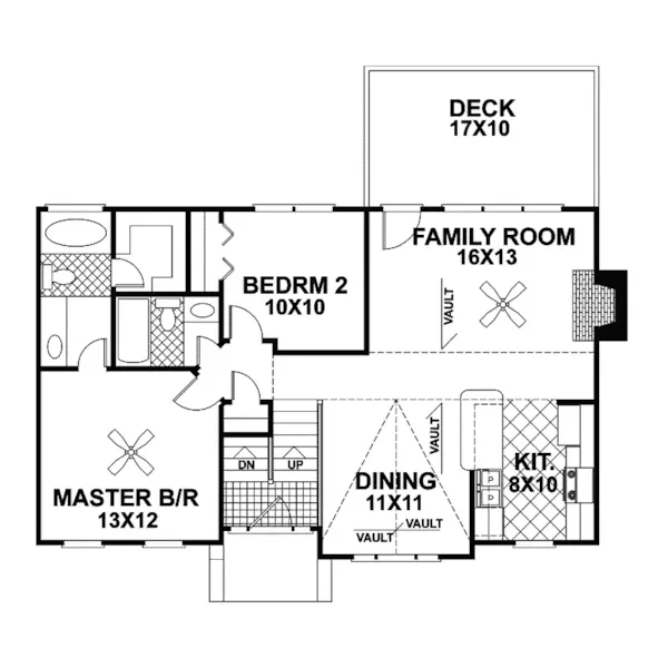 Colonial House Plan First Floor - Whitney Place Split-Level Home 013D-0054 - Shop House Plans and More