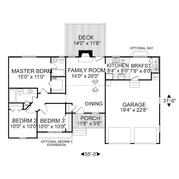 Country House Plan First Floor - Perkins Ranch Home 013D-0057 - Shop House Plans and More