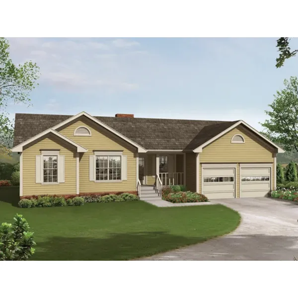 Multiples Gables Add Curb Appeal To This Ranch Home Plan