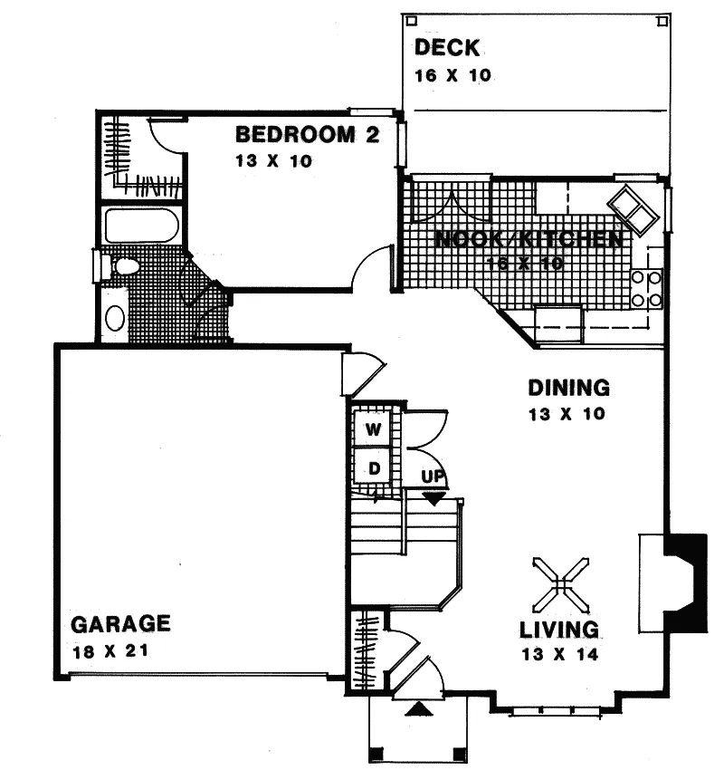 Country House Plan First Floor - Casey Rustic Home 013D-0065 - Search House Plans and More