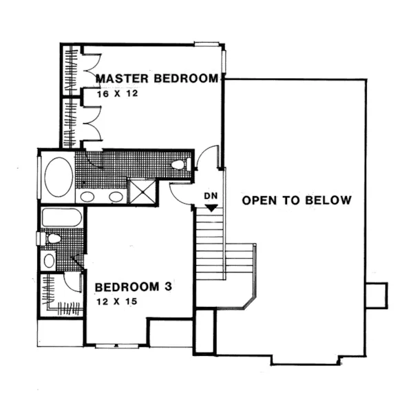 Southern House Plan Second Floor - Casey Rustic Home 013D-0065 - Search House Plans and More