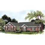 Brick Ranch Home With Multiple Gables