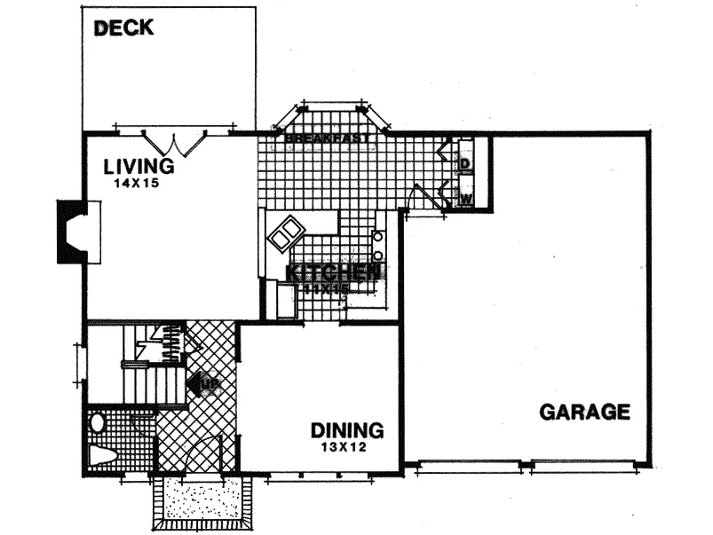 Traditional House Plan First Floor - Cedar Springs European Home 013D-0070 - Search House Plans and More