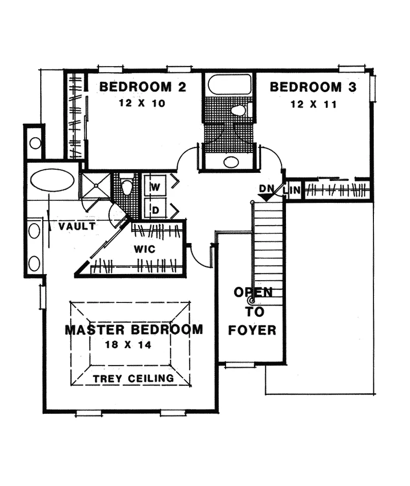 Florida House Plan Second Floor - Lucido Traditional Home 013D-0074 - Shop House Plans and More