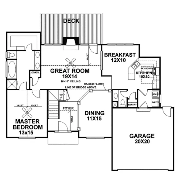 Traditional House Plan First Floor - Stewart Traditional Home 013D-0076 - Shop House Plans and More