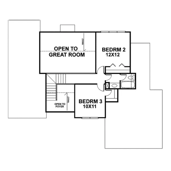 Traditional House Plan Second Floor - Stewart Traditional Home 013D-0076 - Shop House Plans and More