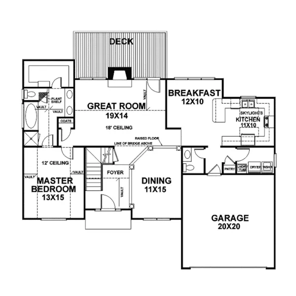 Traditional House Plan First Floor - Coleman Traditional Home 013D-0079 - Search House Plans and More