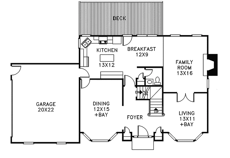 Southern House Plan First Floor - Summertown Georgian Home 013D-0087 - Shop House Plans and More