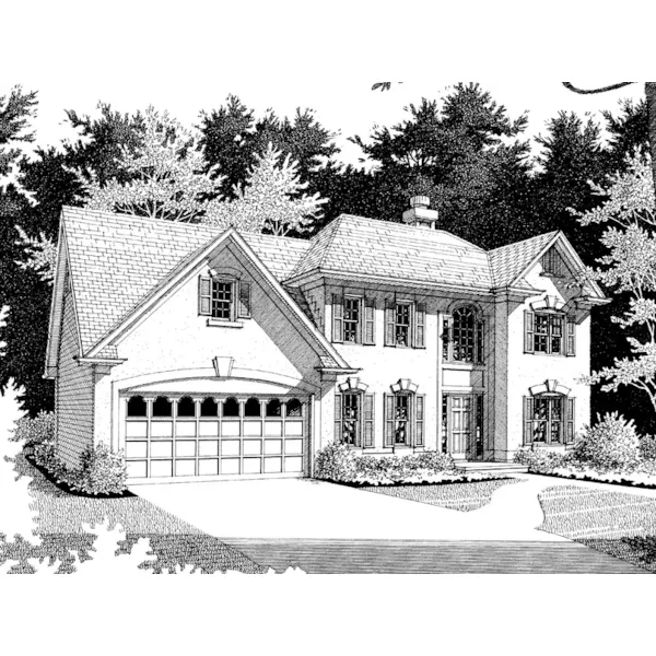 European House Plan Front Photo 03 - Rocky Ford European Home 013D-0089 - Shop House Plans and More