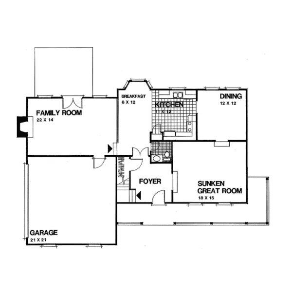 Country House Plan First Floor - Broadhurst Country Farmhouse 013D-0091 - Search House Plans and More