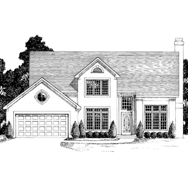 Traditional House Plan Front Photo 01 - Herod Contemporary Home 013D-0094 - Search House Plans and More