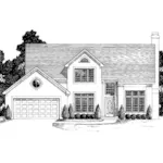 Traditional House Plan Front Photo 01 - Herod Contemporary Home 013D-0094 - Search House Plans and More