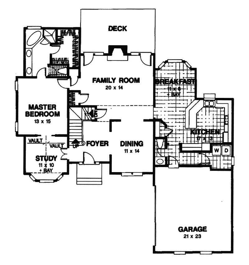 Traditional House Plan First Floor - Flintside Traditional Home 013D-0096 - Search House Plans and More