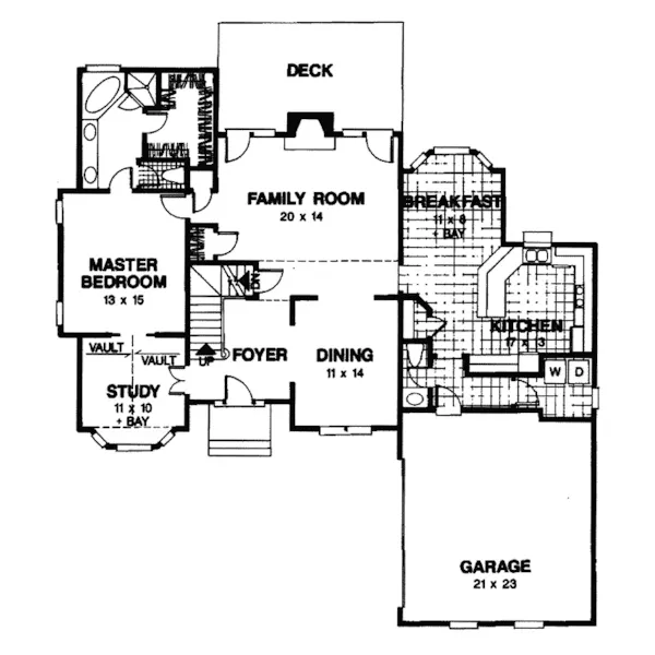 Country House Plan First Floor - Flintside Traditional Home 013D-0096 - Search House Plans and More