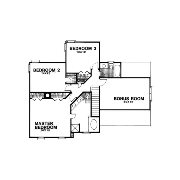 Country House Plan Second Floor - Hamilton Bay European Home 013D-0097 - Search House Plans and More