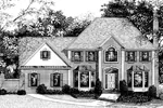 Traditional House Plan Front Image of House - Hiltonia Georgian Home 013D-0102 - Search House Plans and More