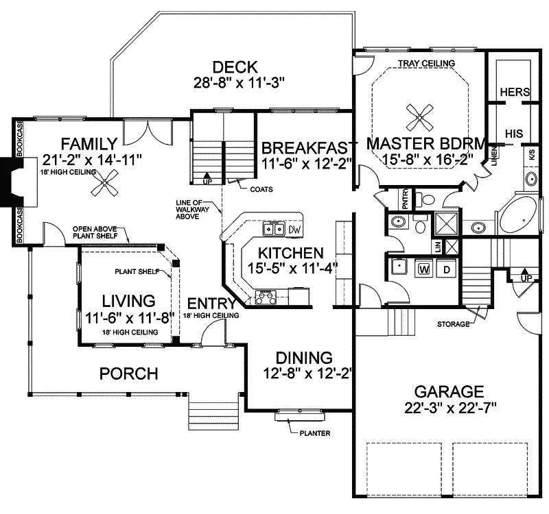 Country House Plan First Floor - Waverly Hall Traditional Home 013D-0103 - Shop House Plans and More