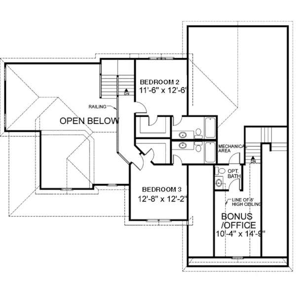 Southern House Plan Second Floor - Waverly Hall Traditional Home 013D-0103 - Shop House Plans and More