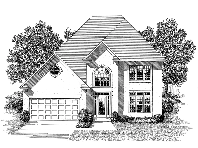 Colonial House Plan Front Image of House - Cochran Traditional Home 013D-0104 - Search House Plans and More